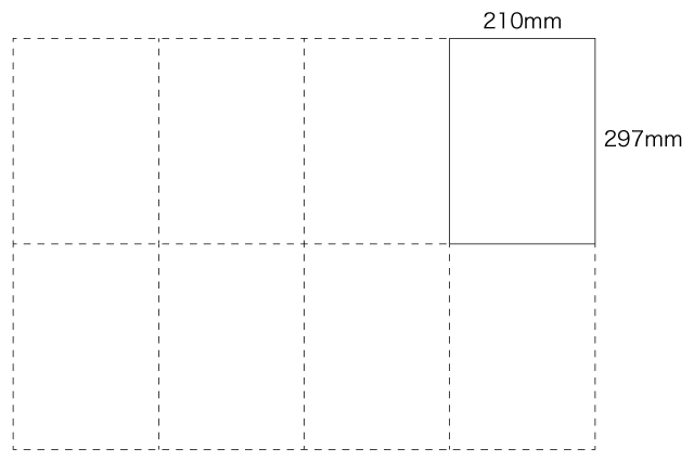 A4 仕上寸法（210×297mm）